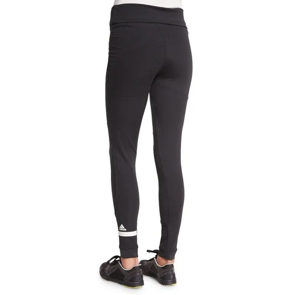 Adidas by Stella McCartney The Performance Fold-Over Full Length Leggings Black - Picture 13 of 13